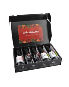 Vinotaria Wein Geschenkbox Frohe Weihnachten 5 x 250ml - Geschenkidee für Weinliebhaber